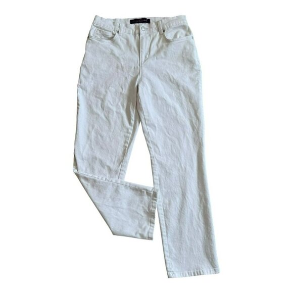 Gloria Vanderbilt Amanda White Denim Five Pocket Jeans Pants Women's SZ 8 - Picture 4 of 6